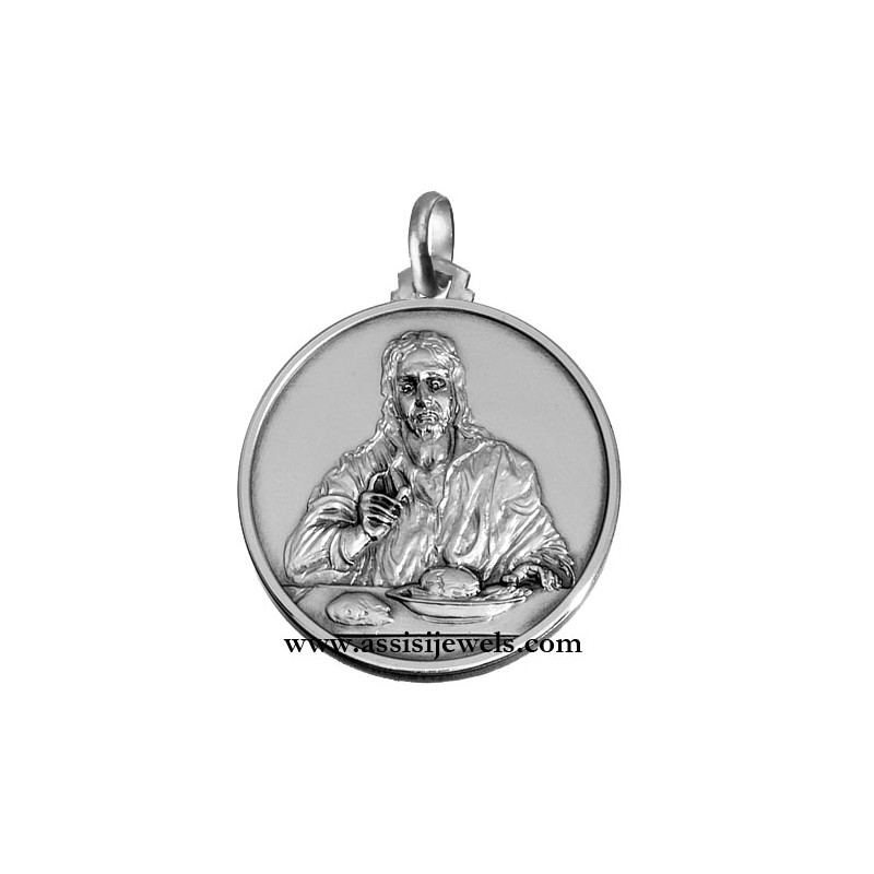 Medaglia Cristo di Emmaus argento 925