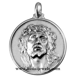 925 sterling silver Christ ecce homo medal