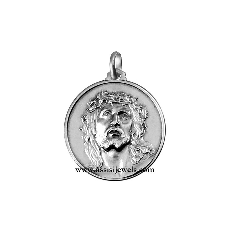 Medaglia Cristo  ecce homo argento 925