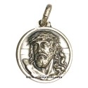 925 sterling silver Crucified Christ face medal
