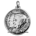 925 sterling silver two Popes medal