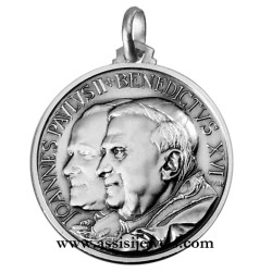 Medaglia due Papi argento 925