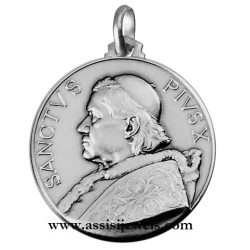 925 sterling silver Pope Pio X medal