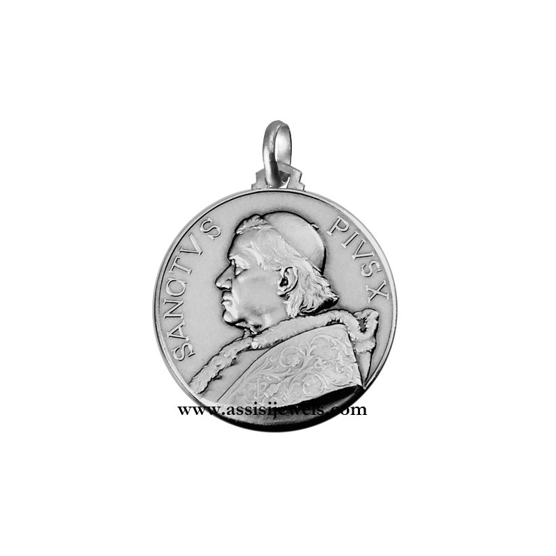 925 sterling silver Pope Pio X medal