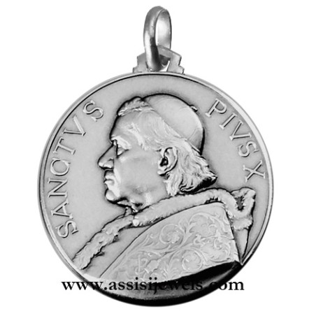 Medaglia di Papa Pio X argento 925