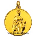 18 kt gold Madonna of the Goldfinch medal