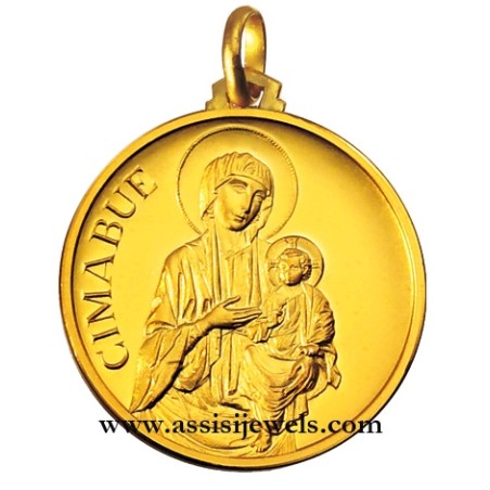 18 kt gold Madonna of Cimabue medal