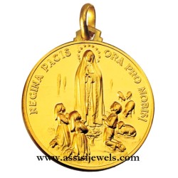 18 kt gold Madonna of divine love medal