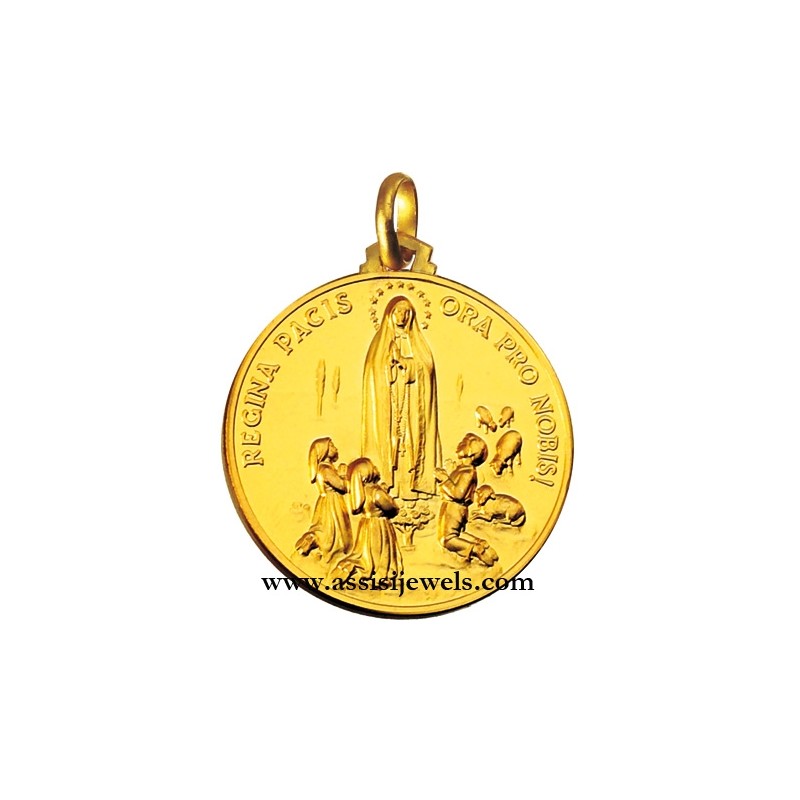 Medaglia Madonna divino amore oro 18 kt