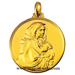 Medaglia Madonna del ferruzzi oro 18 kt