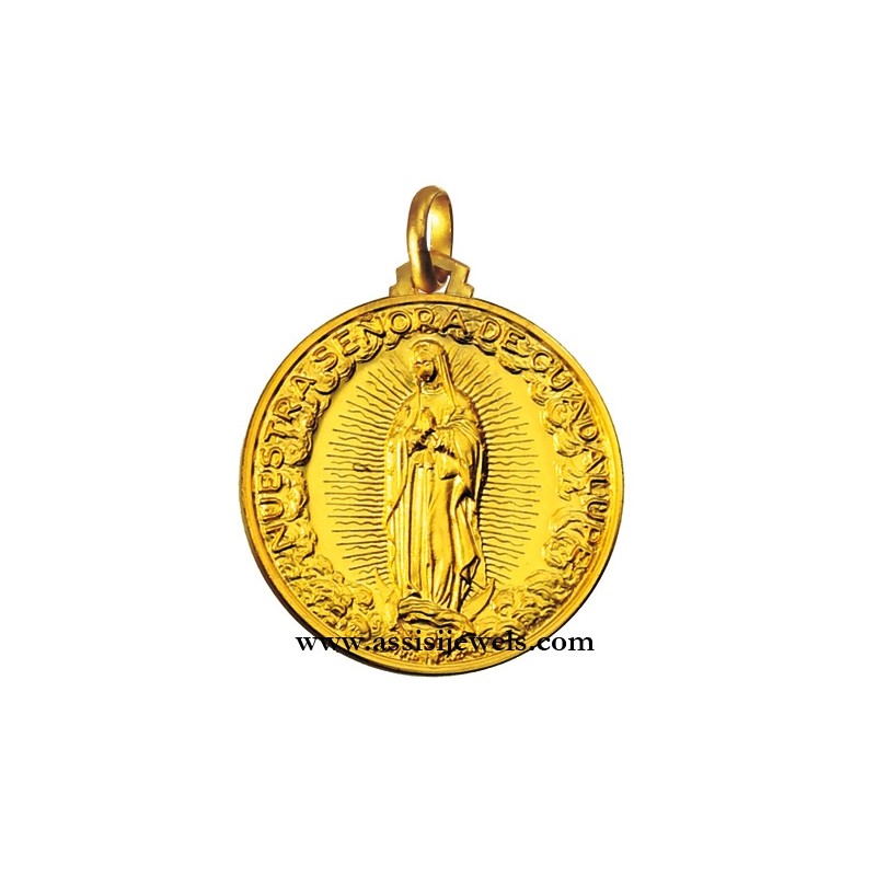 Medaglia Madonna di Guadalupe oro 18 kt
