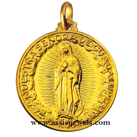 Medaglia Madonna di Guadalupe oro 18 kt