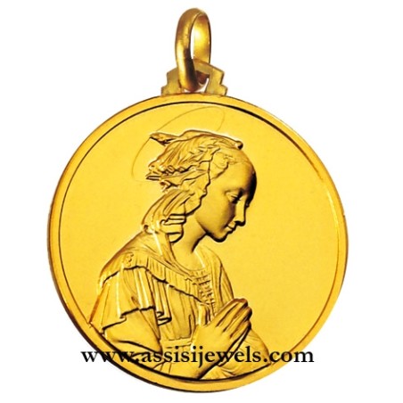 18 kt gold Madonna of the lippi medal