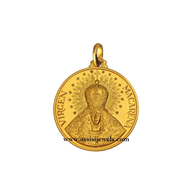 Medaglia Madonna di Macarena oro 18 kt