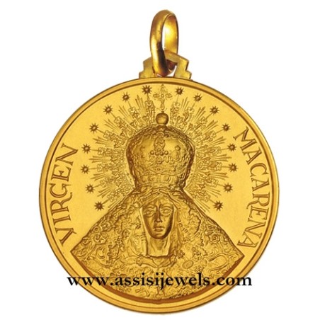 Medaglia Madonna di Macarena oro 18 kt