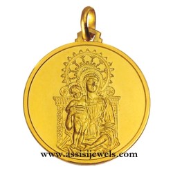 18 kt gold Madonna of mantegna medal