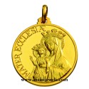 Medaglia Madonna Mater Ecclesiae oro 18 kt
