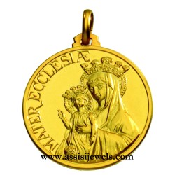 18 kt gold Madonna Mater Ecclesiae medal