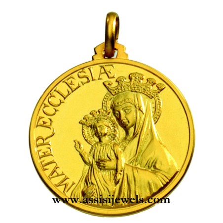 Medaglia Madonna Mater Ecclesiae oro 18 kt