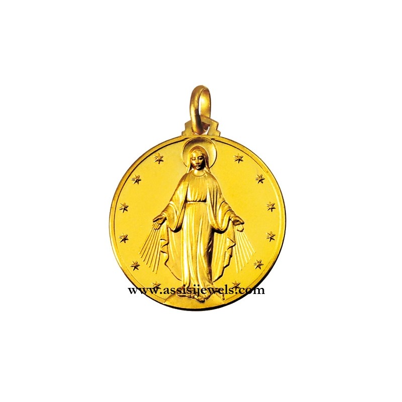 18 kt gold Miraculous Madonna medal