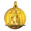 18 kt gold Madonna of monte Berico medal