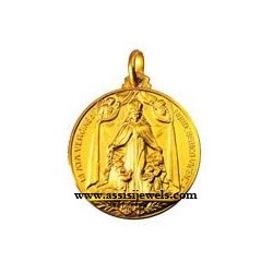 18 kt gold Madonna of monte Berico medal