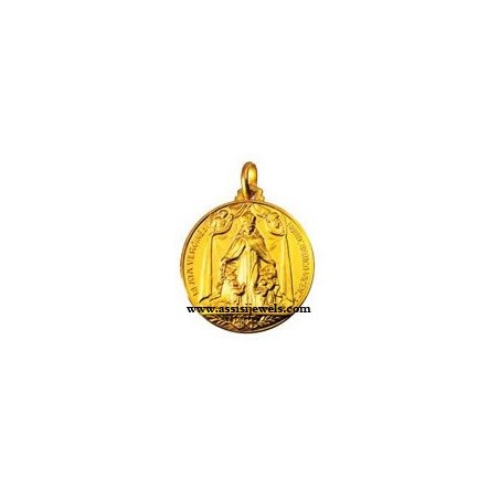 18 kt gold Madonna of monte Berico medal
