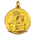 18 kt gold Madonna of Montenero medal