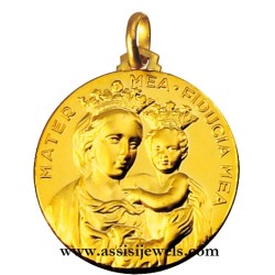 Medaglia Madonna Mater mea oro 18 kt
