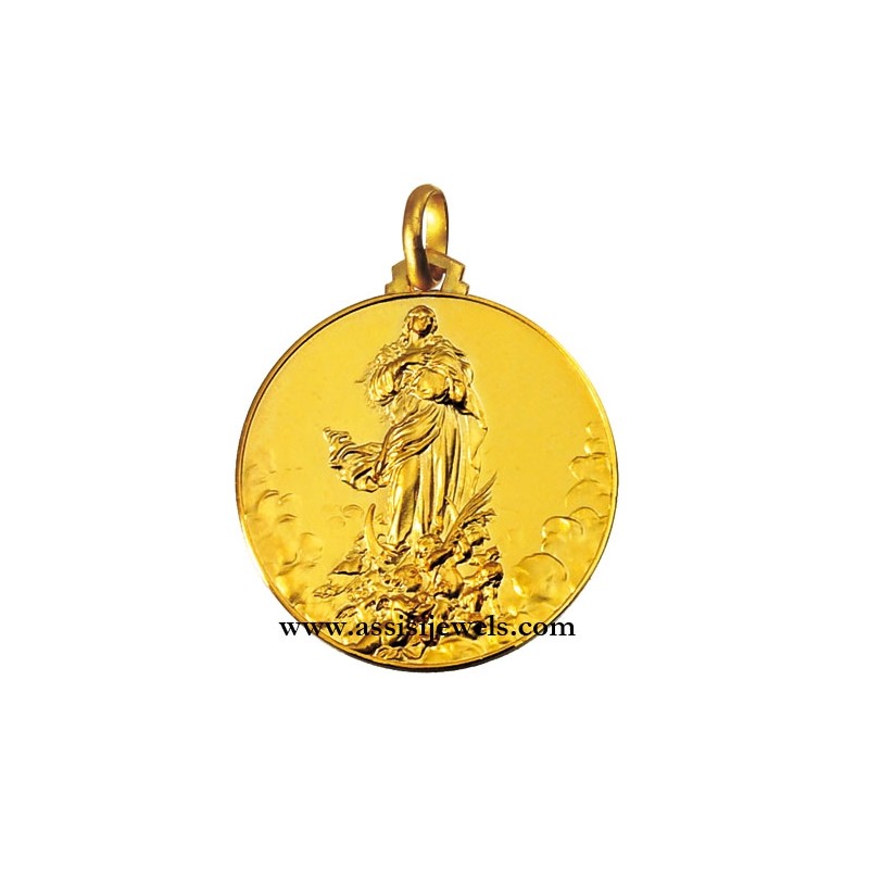 Medaglia Madonna del Murillo oro 18 kt