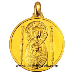 18 kt gold Madonna Nicopeia medal