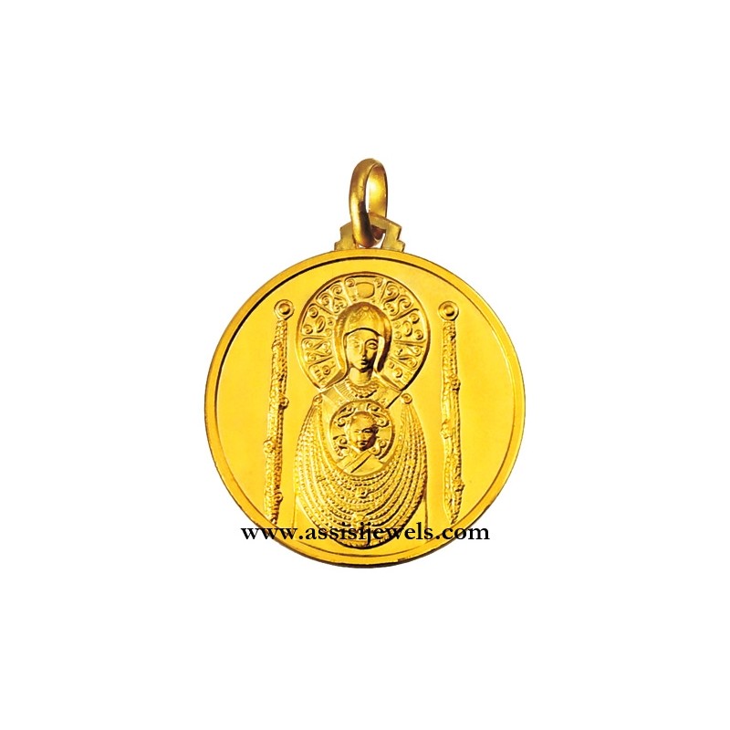 18 kt gold Madonna Nicopeia medal
