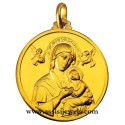 Medaglia Madonna Perpetuo Soccorso oro 18 kt