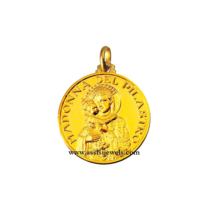 Medaglia Madonna del Pilastro oro 18 kt