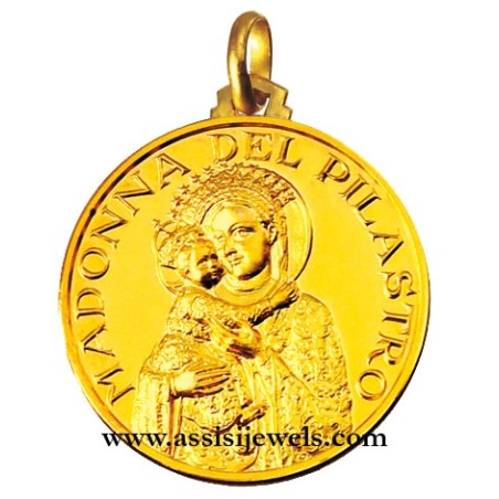 Medaglia Madonna del Pilastro oro 18 kt