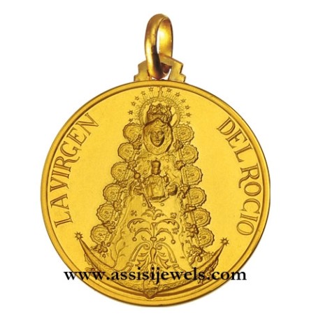 Medaglia Madonna del Rocio oro 18 kt