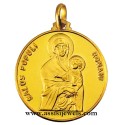 Medaglia Madonna salus popoli oro 18 kt