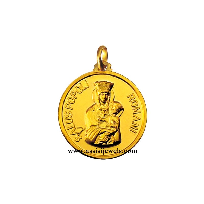 Medaglia Madonna salus popoli oro 18 kt