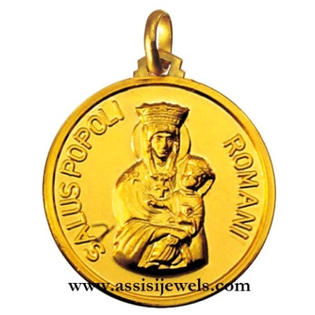 18 kt gold Madonna salus popoli medal
