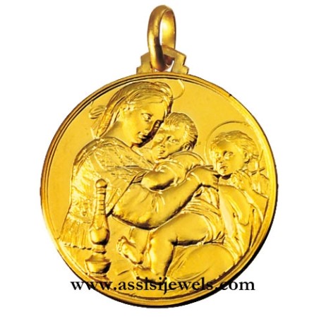 18 kt gold Madonna of Seggiola medal