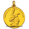 18 kt gold Madonna of Trapani medal