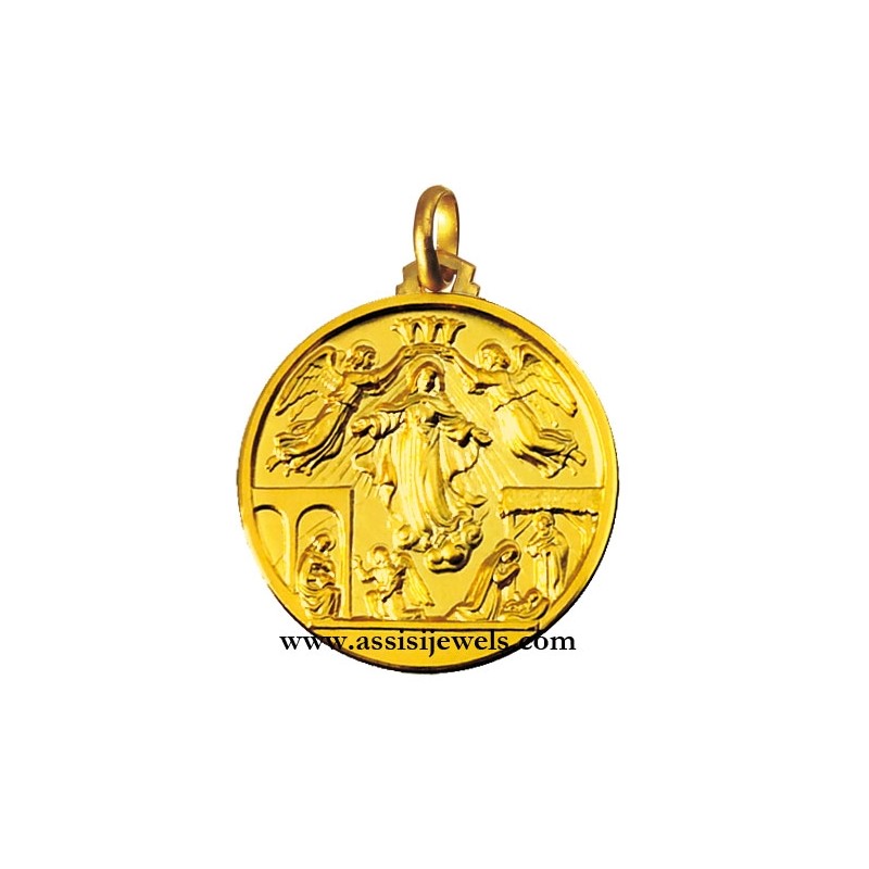 Medaglia vita di Maria oro 18 kt