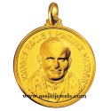 18 kt gold Pope Jhon Paul II medal