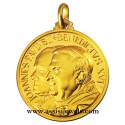 Medaglia due Papi oro 18 kt