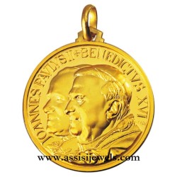 Medaglia due Papi oro 18 kt