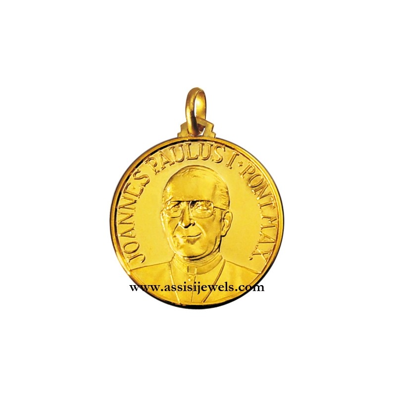 18 kt gold Pope Jhon Paul I medal