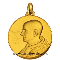 18 kt gold Pope Paul Vi medal