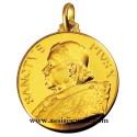 18 kt gold Pope Pio X medal