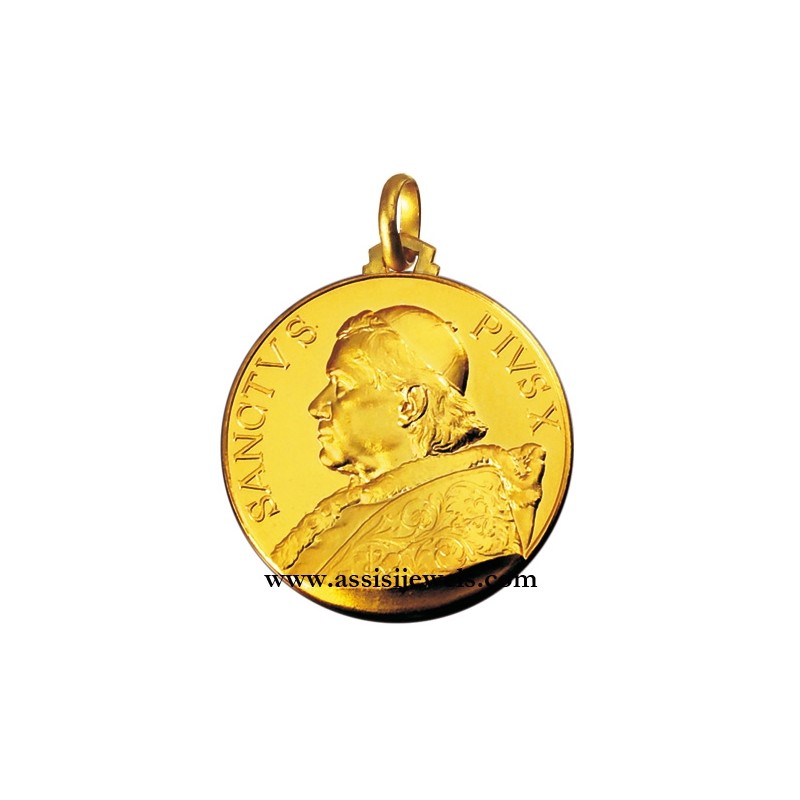 Medaglia di Papa Pio X oro 18 kt