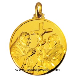 18 kt gold Popes handover medal